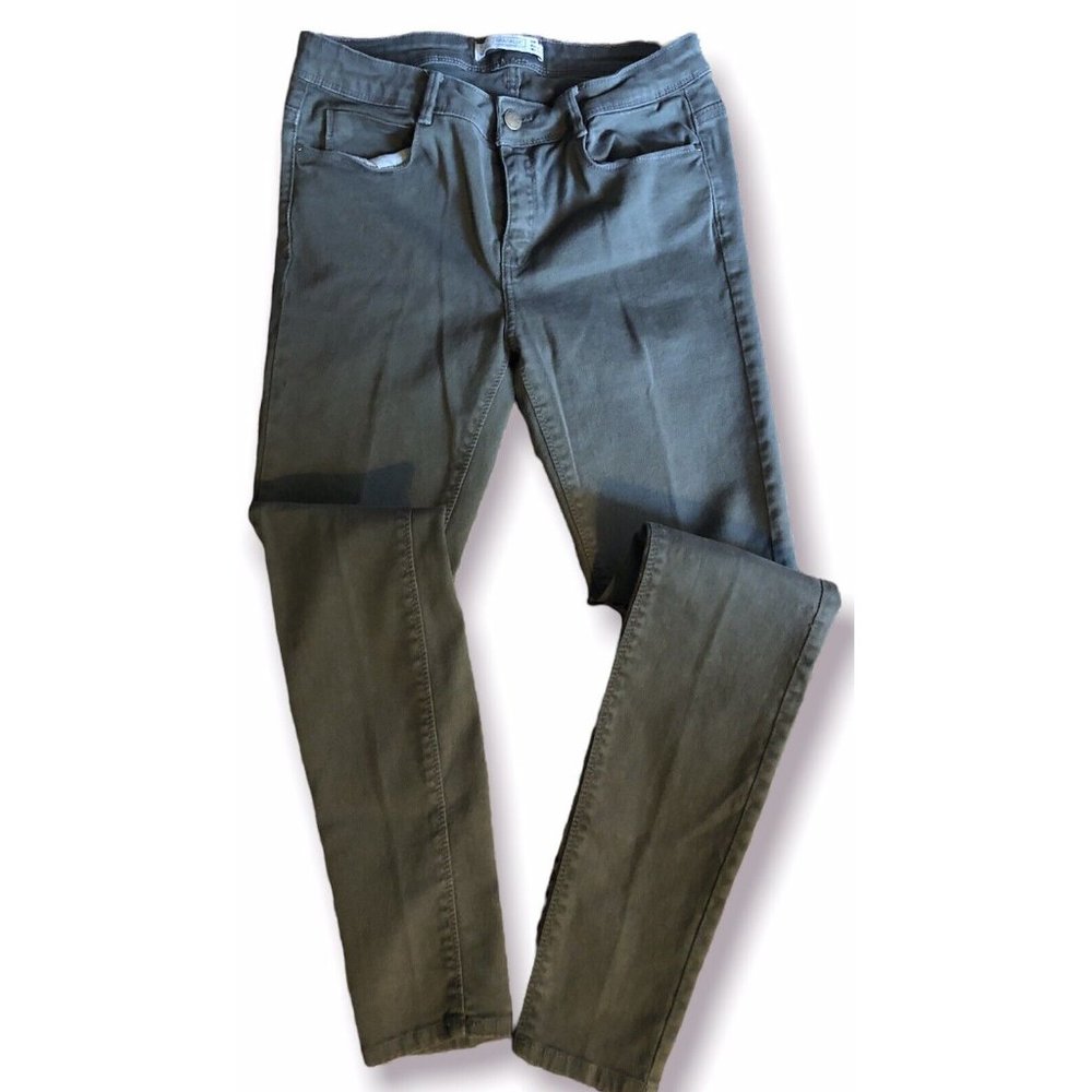 Trafaluc Women's JEANS By ZARA Teal Green Stretchy Slim Skinny Denim Size US 06